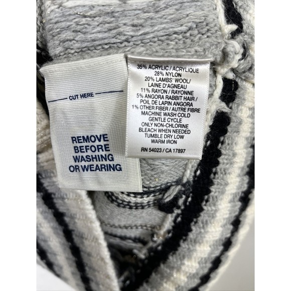 Old Navy Women's Aztec Print Scoop Neck Sweater Gray Large NWT $34 Sparkly - Picture 3 of 7